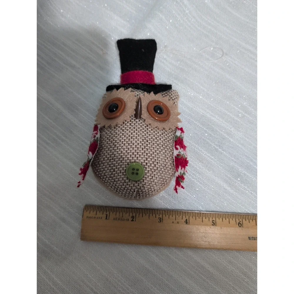 Plush Burlap‎ Scarecrow Owls Handmade Fall Autumn Halloween Ornaments